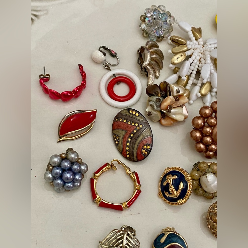 Vintage Single Earrings Lot / Craft Jewelry - Picture 2 of 12